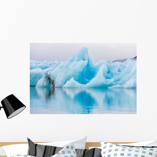 Detail view of iceberg in ice lagoon - Jokulsarlon, Iceland. Wall Mural