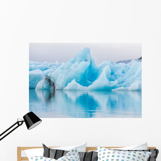 Detail view of iceberg in ice lagoon - Jokulsarlon, Iceland. Wall Mural