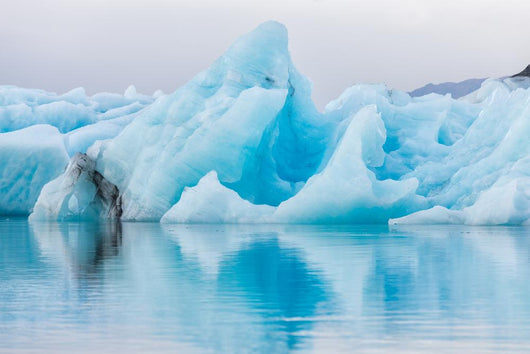 Detail view of iceberg in ice lagoon - Jokulsarlon, Iceland. Wall Mural