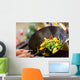 Chef cooking wok Wall Mural