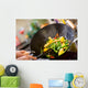 Chef cooking wok Wall Mural