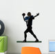 quarterback american throwing football player man silhouette Wall Decal