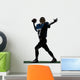 quarterback american throwing football player man silhouette Wall Decal