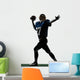 quarterback american throwing football player man silhouette Wall Decal