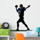 quarterback american throwing football player man silhouette Wall Decal