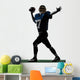 quarterback american throwing football player man silhouette Wall Decal