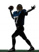 quarterback american throwing football player man silhouette Wall Decal