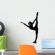 Woman Exercising Natarajasana Dancer Pose Yoga Silhouette Wall Decal