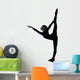 Woman Exercising Natarajasana Dancer Pose Yoga Silhouette Wall Decal