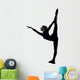 Woman Exercising Natarajasana Dancer Pose Yoga Silhouette Wall Decal