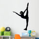 Woman Exercising Natarajasana Dancer Pose Yoga Silhouette Wall Decal