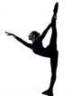 Woman Exercising Natarajasana Dancer Pose Yoga Silhouette Wall Decal