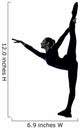 Woman Exercising Natarajasana Dancer Pose Yoga Silhouette Wall Decal