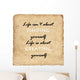 Inspirational motivating quote on old paper background Wall Decal