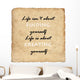 Inspirational motivating quote on old paper background Wall Decal