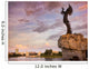 Beautiful Sunset With Keeper Of The Plains In Wichita Kansas Wall Mural