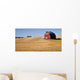 Red Farm Barn Cut Straw Just Harvested Wall Mural