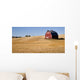 Red Farm Barn Cut Straw Just Harvested Wall Mural
