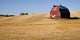 Red Farm Barn Cut Straw Just Harvested Wall Mural