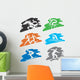Sport icons on the grunge background Wall Decal