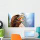 mighty Eagle with its beak wide open Wall Mural
