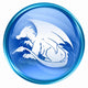 Dragon Zodiac Icon Blue