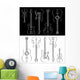 set of guitar and violin Wall Mural