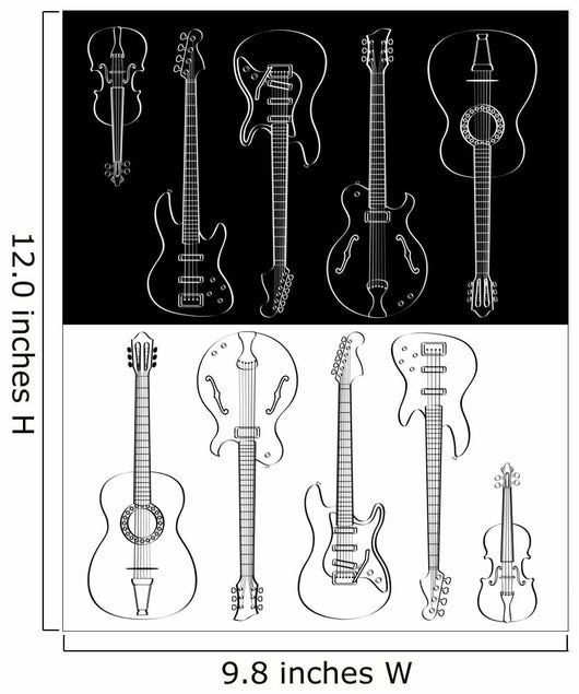 set of guitar and violin Wall Mural
