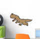 Vector illustration of cartoon dinosaur running Wall Decal