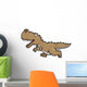 Vector illustration of cartoon dinosaur running Wall Decal