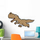 Vector illustration of cartoon dinosaur running Wall Decal