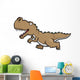 Vector illustration of cartoon dinosaur running Wall Decal