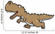 Vector illustration of cartoon dinosaur running Wall Decal