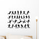Children Playing Soccer Vector Wall Stickers