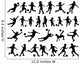 Children Playing Soccer Vector Wall Stickers
