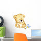 Cute Teddy bear and bird Wall Decal