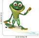 Frog surfing Wall Decal
