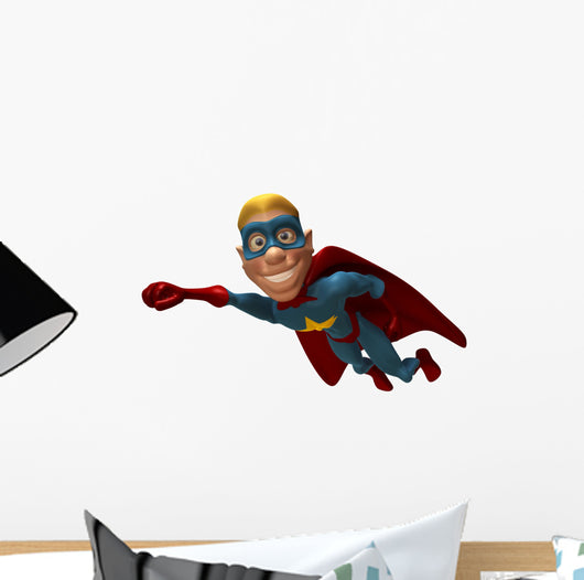 Superheros blond Wall Decal