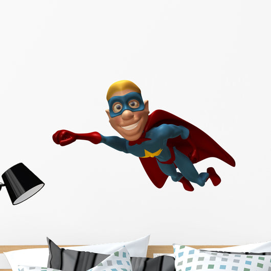 Superheros blond Wall Decal