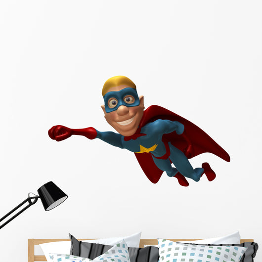 Superheros blond Wall Decal