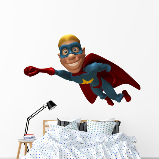Superheros blond Wall Decal