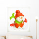 Snowman, vector icon Wall Decal