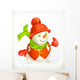 Snowman, vector icon Wall Decal