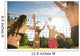 Friends play volleyball on the beach Wall Mural