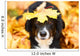 Black dog and maple leaf, autumn Wall Mural