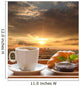 Sunrise over the Paris with morning brekfast in France Wall Mural