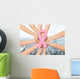 close up of hands with cancer awareness symbol Wall Mural