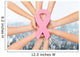 close up of hands with cancer awareness symbol Wall Mural