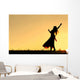 Woman Dancing Silhouette Wall Mural