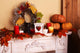 Festive autumn decor on fireplace Wall Mural